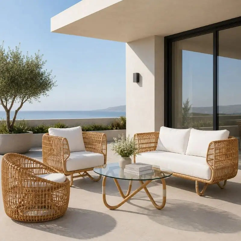Salon de Jardin Rotin