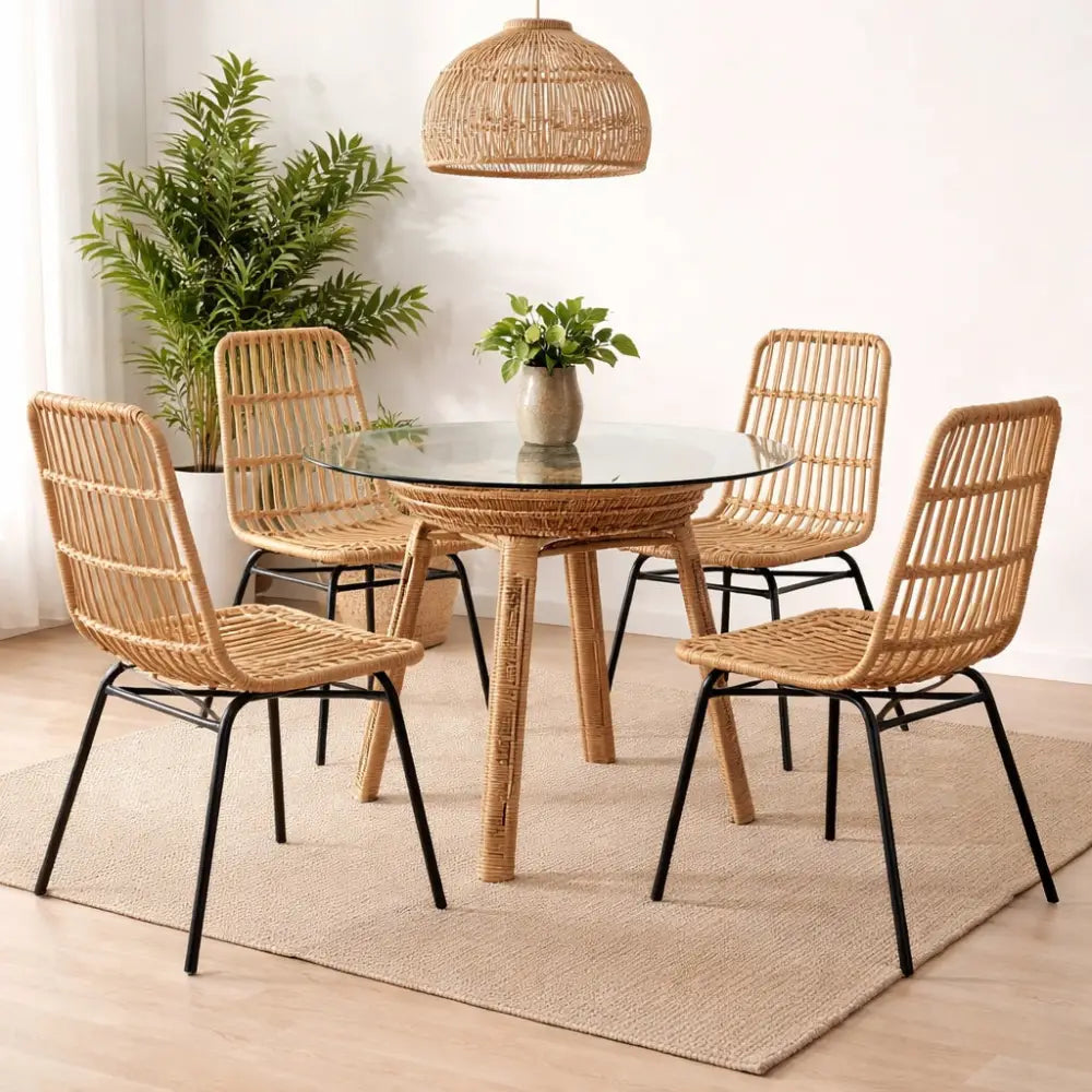 Chaise en Rotin - Beige clair