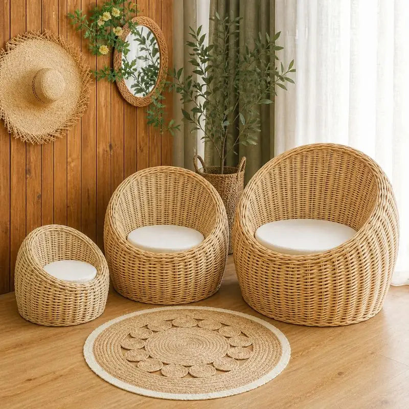 Fauteuil Rotin Rond