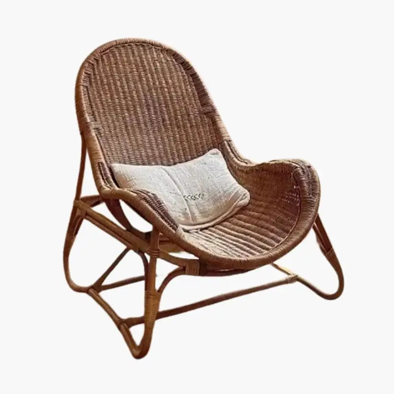Fauteuil Rotin Vintage - Marron
