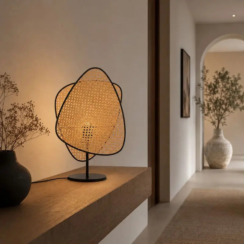 Lampe à Poser en Rotin - 33 x 51 cm