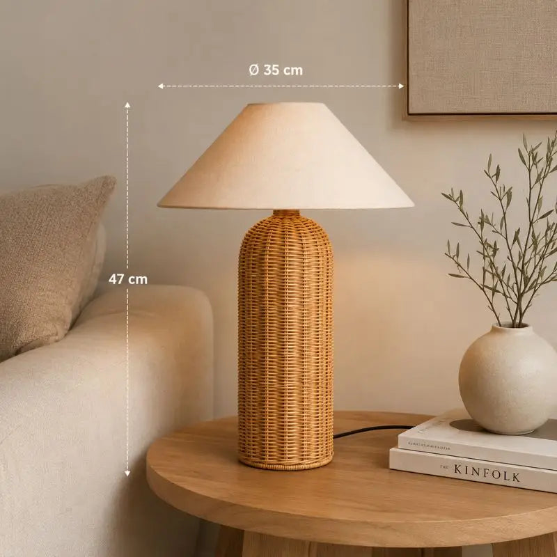 Lampe Rotin - 47 x 35 cm