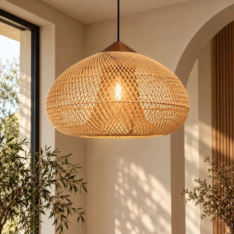 Suspension Rotin - 60 x 38 cm