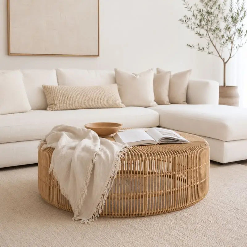 Table Basse en Rotin